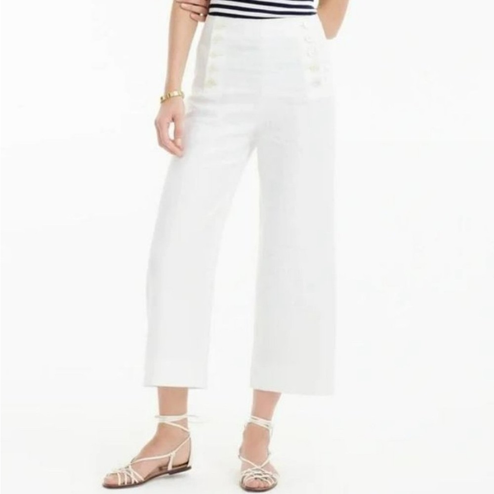 J. Crew White Cropped Pants